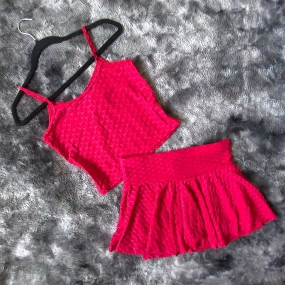 AQ Sport Dolly Honeycomb Skort Set
